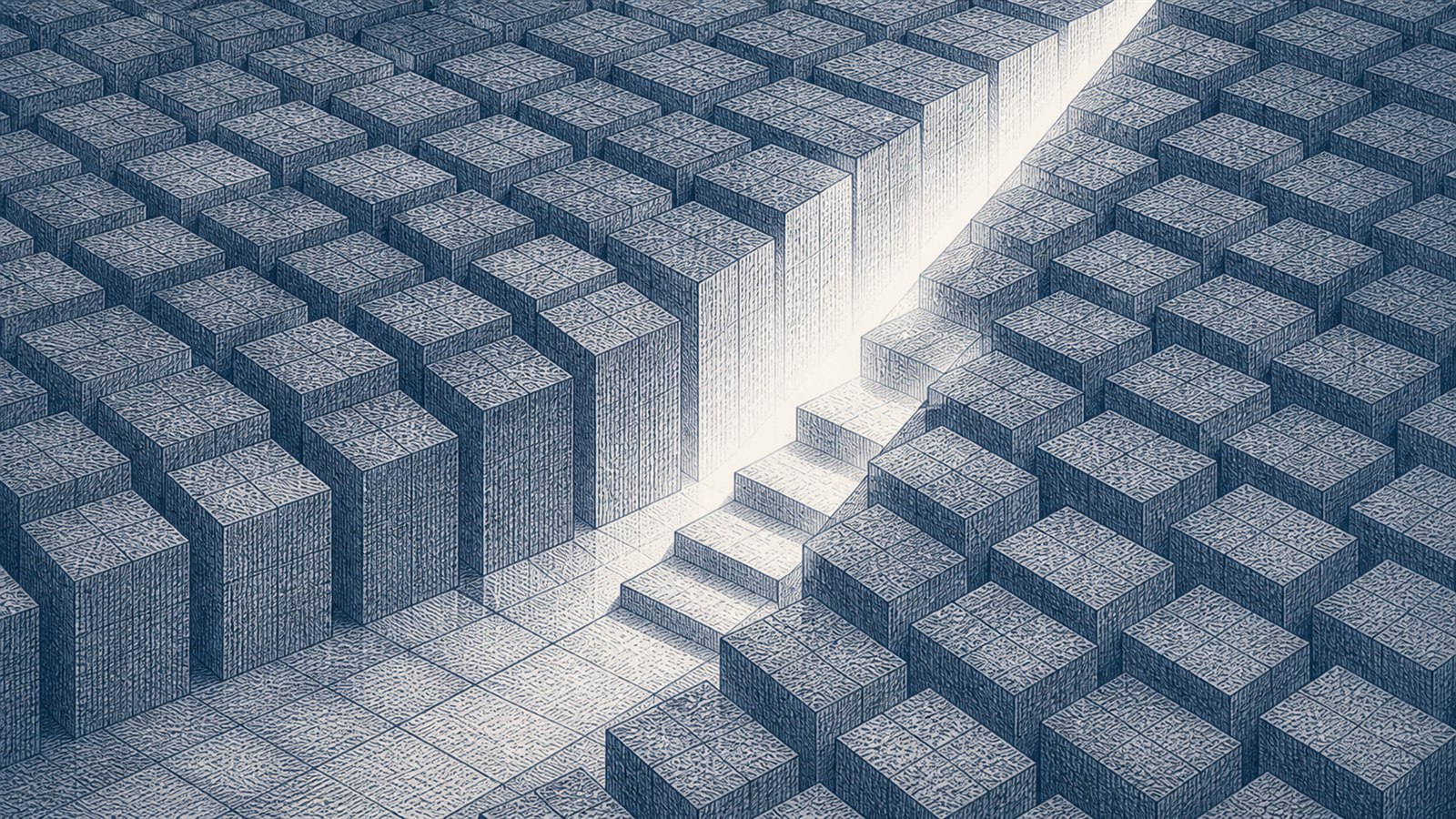 Gravura abstrata sobre mudança de entendimento jurisprudencial